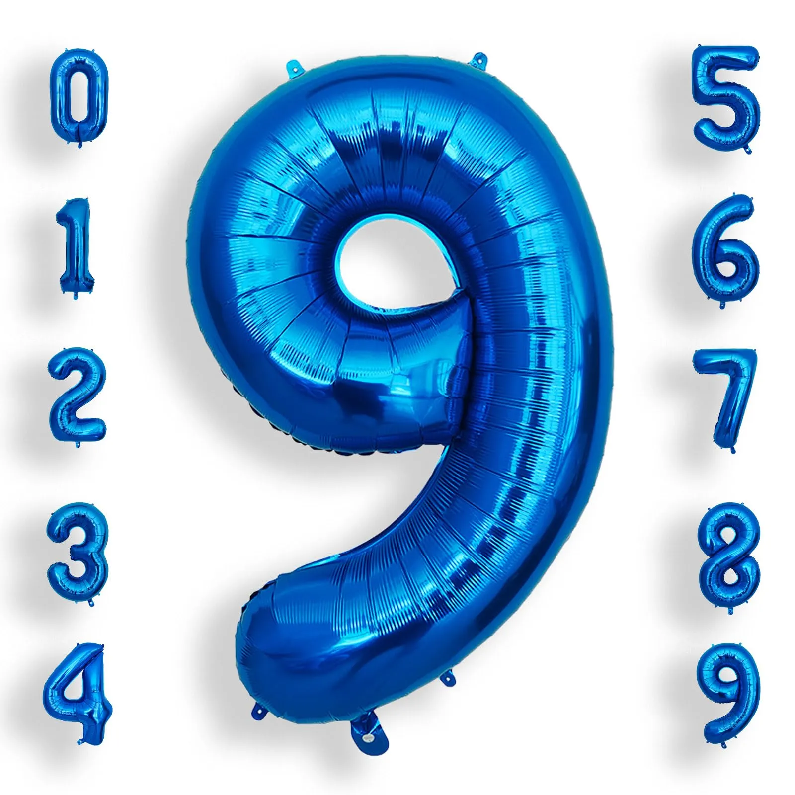 AULE Palloncino Numero 9 Blu 101 cm - immagine 1