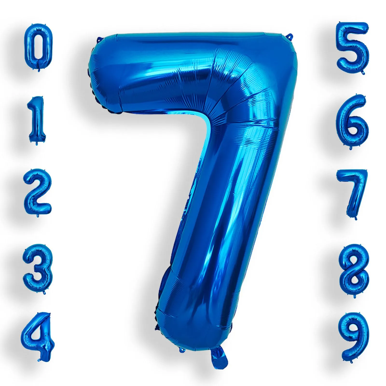 AULE Palloncino Numero 7 Blu 101 cm - immagine 1