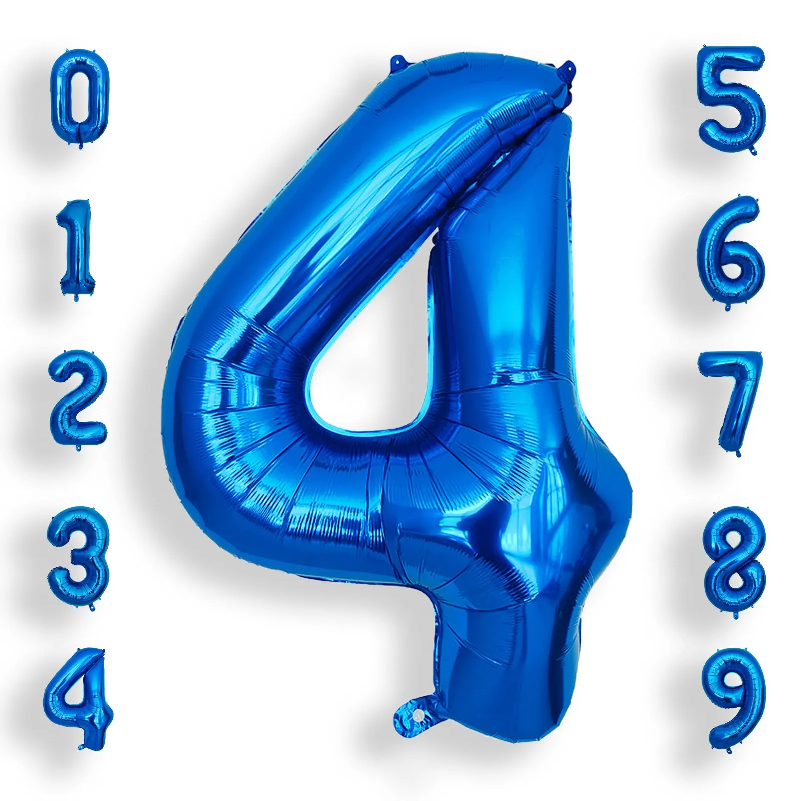 AULE Palloncino Numero 4 Blu, 101 cm - immagine 1
