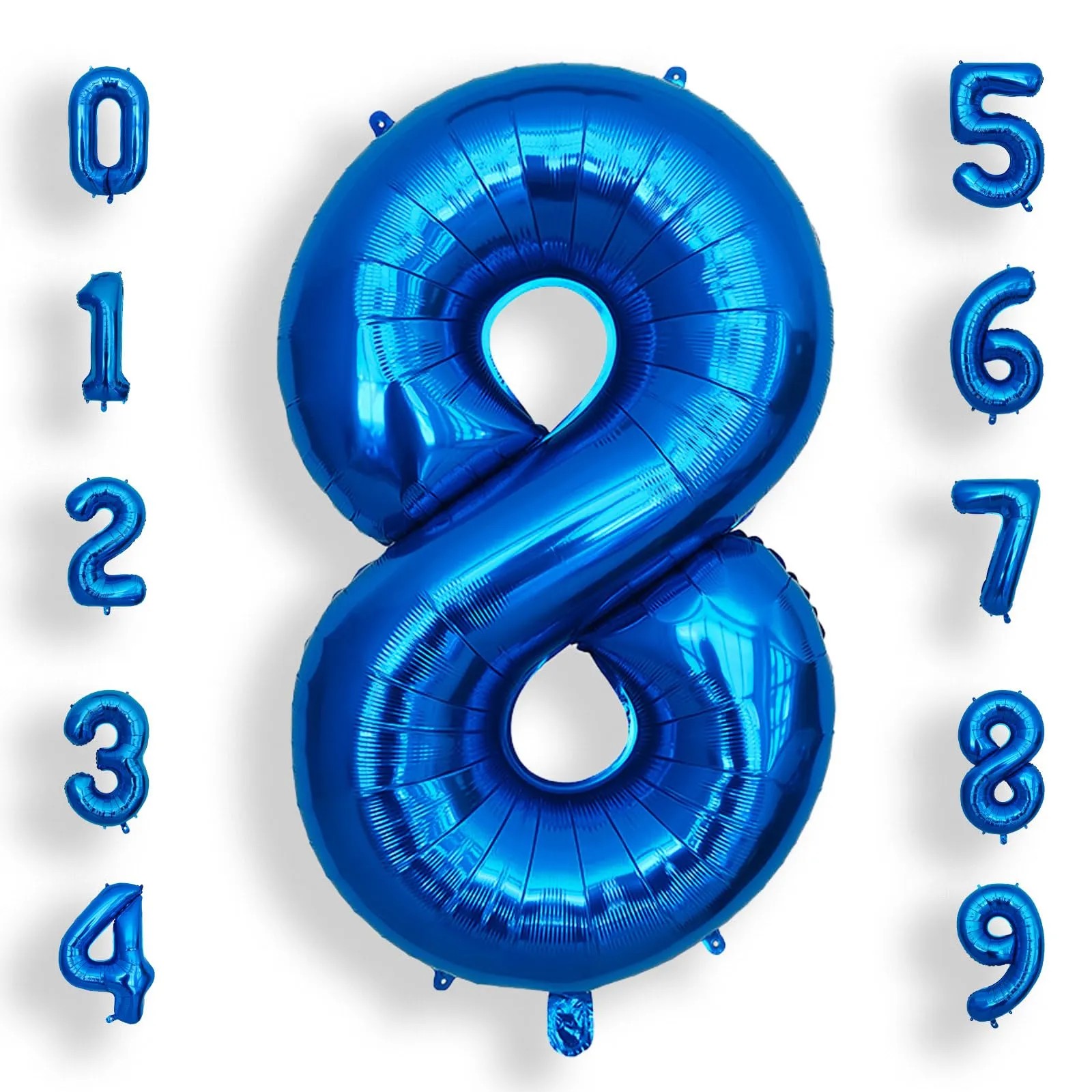 AULE Palloncino Numero 8 Blu, 101 cm - immagine 1