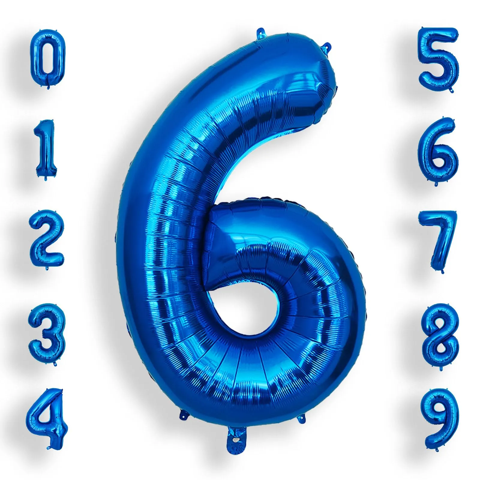 AULE Palloncino Numero 6 Blu, 101 cm - immagine 1