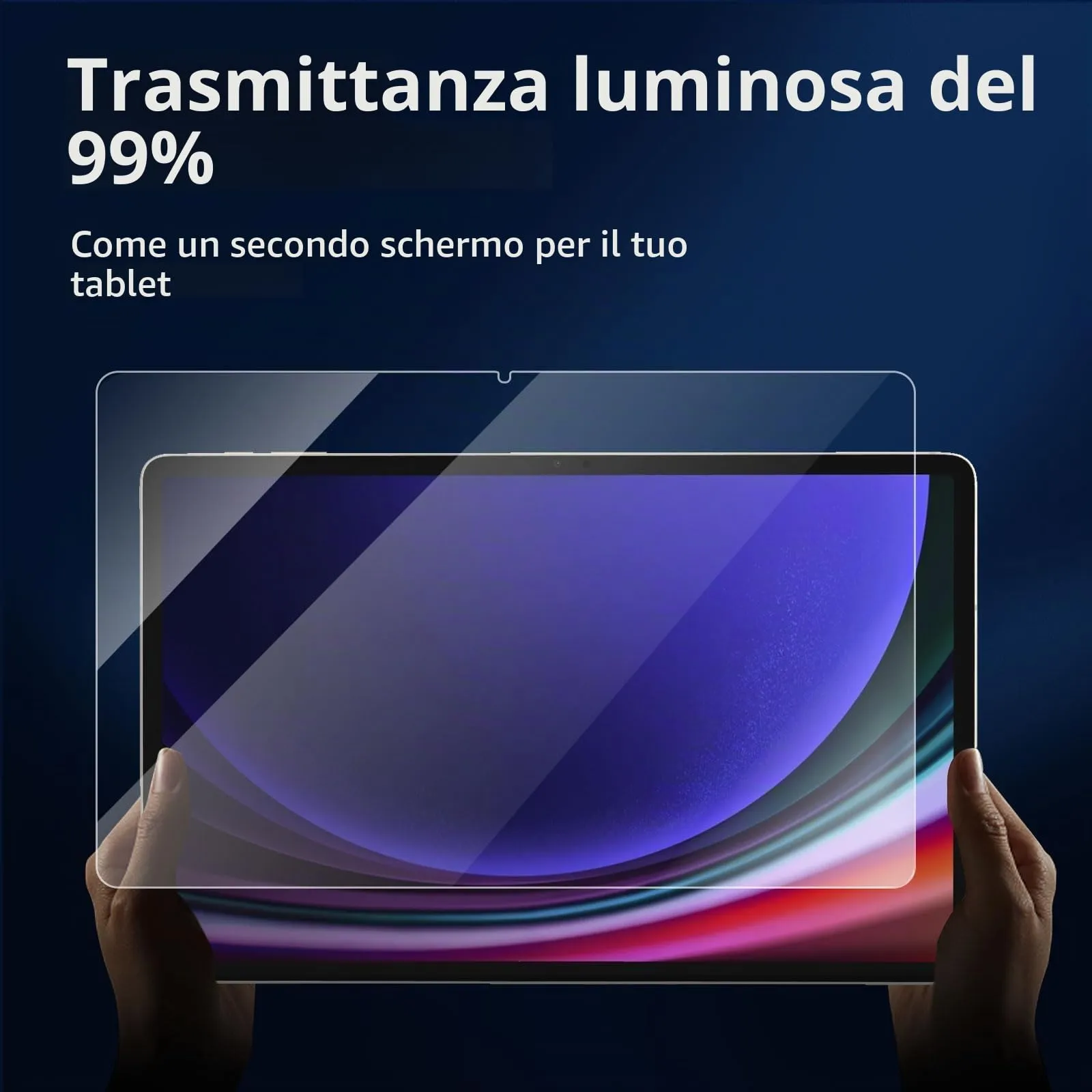 NEW'C Pellicola in Vetro Temperato per Samsung Galaxy Tab S10 Lite, S10 FE, S9, S9 FE 11 pollici - immagine 7
