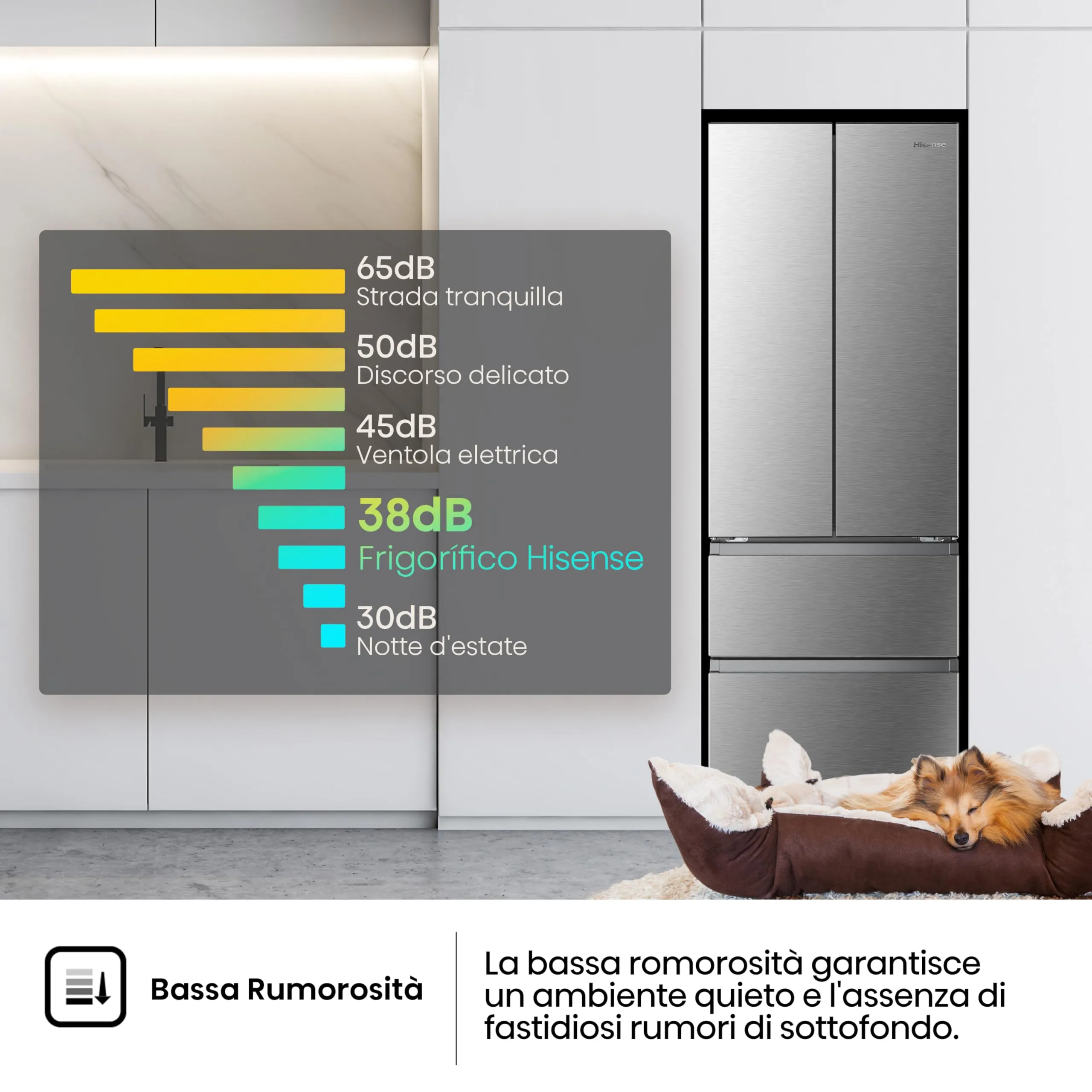 Hisense RF632N4BCE Frigorifero French Door, 485 Litri, Inox, Total No Frost, Classe Energetica E - immagine 8