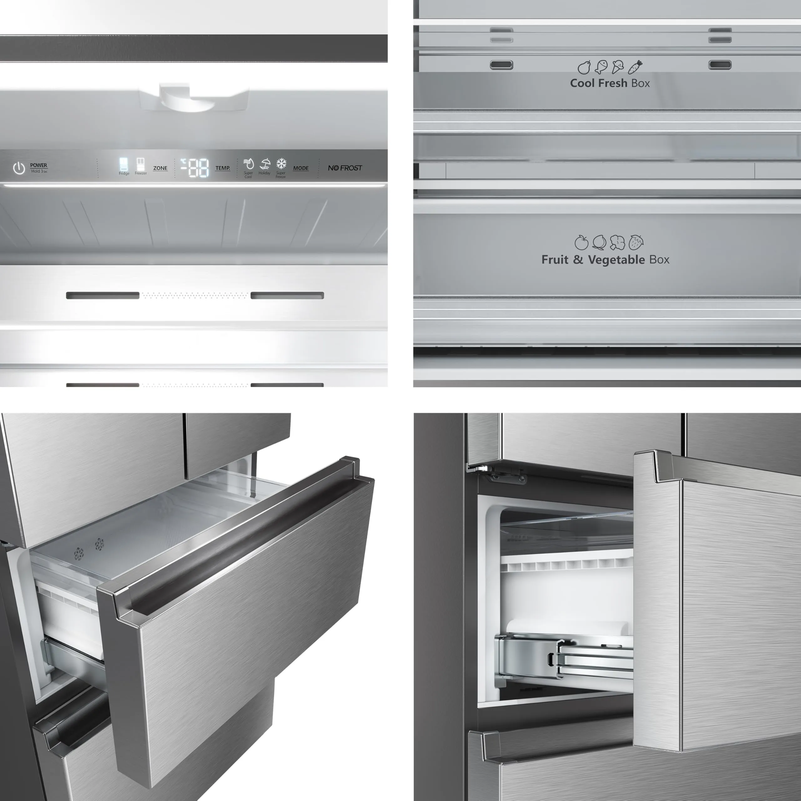 Hisense RF632N4BCE Frigorifero French Door, 485 Litri, Inox, Total No Frost, Classe Energetica E - immagine 11