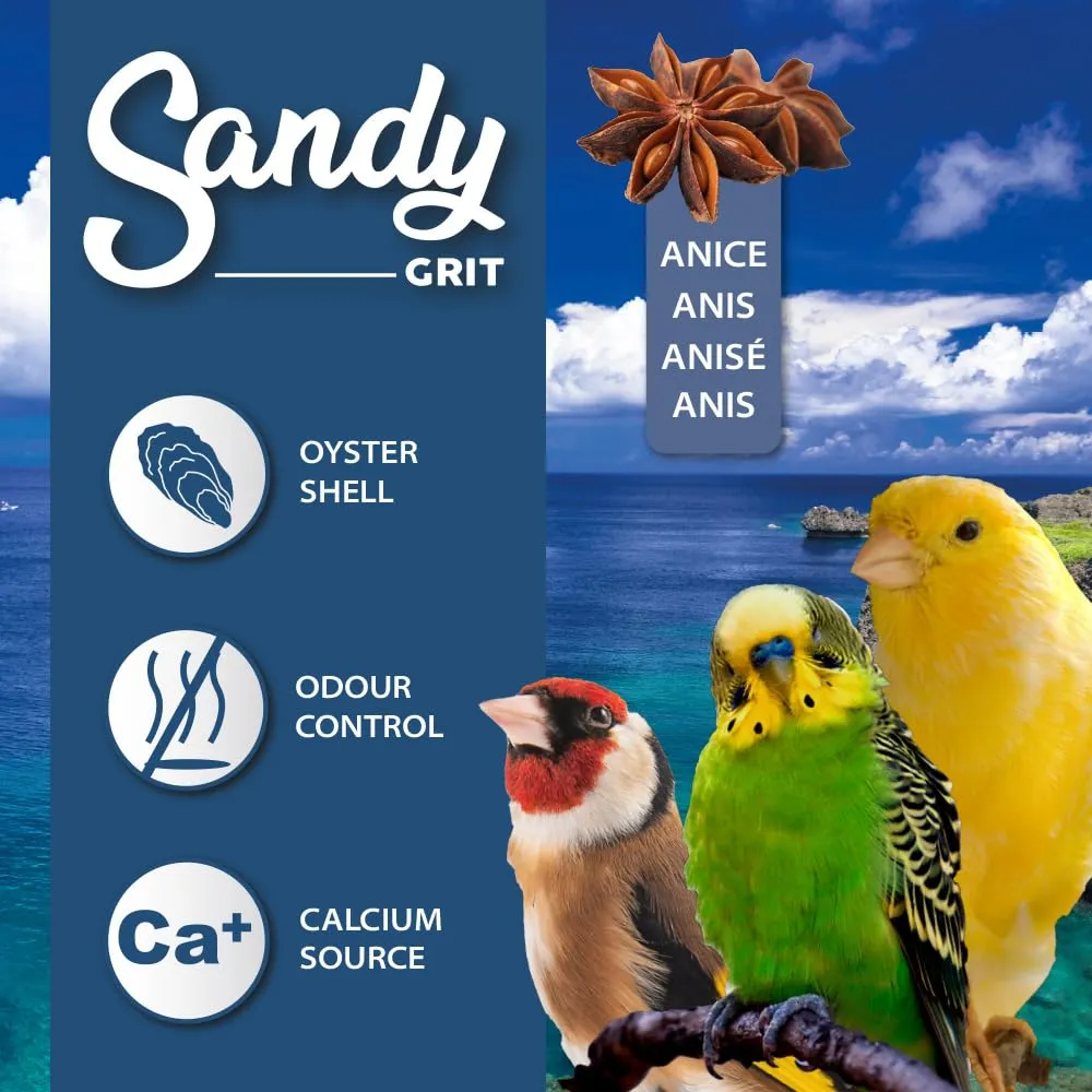 Croci Sandy con Grit 5 kg - Sabbia Igienica per Volatili all'Anice con Gusci di Ostrica e Carbonato di Calcio - immagine 2