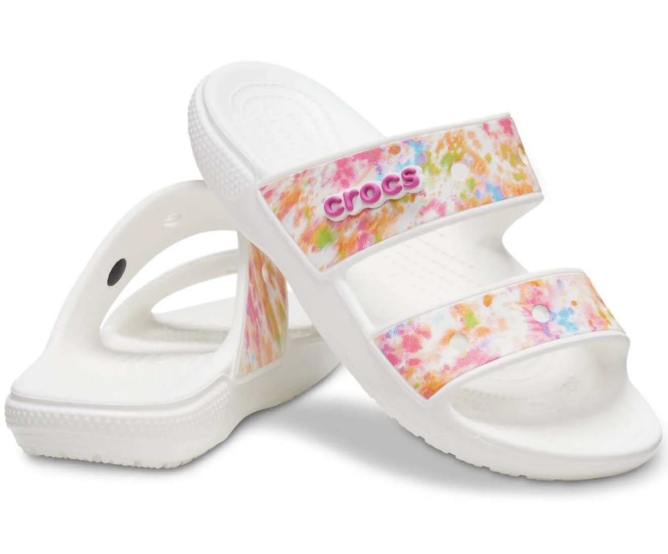 Crocs Classic Tie Dye Graphic Sandal Multi/White 46-47 - immagine 3