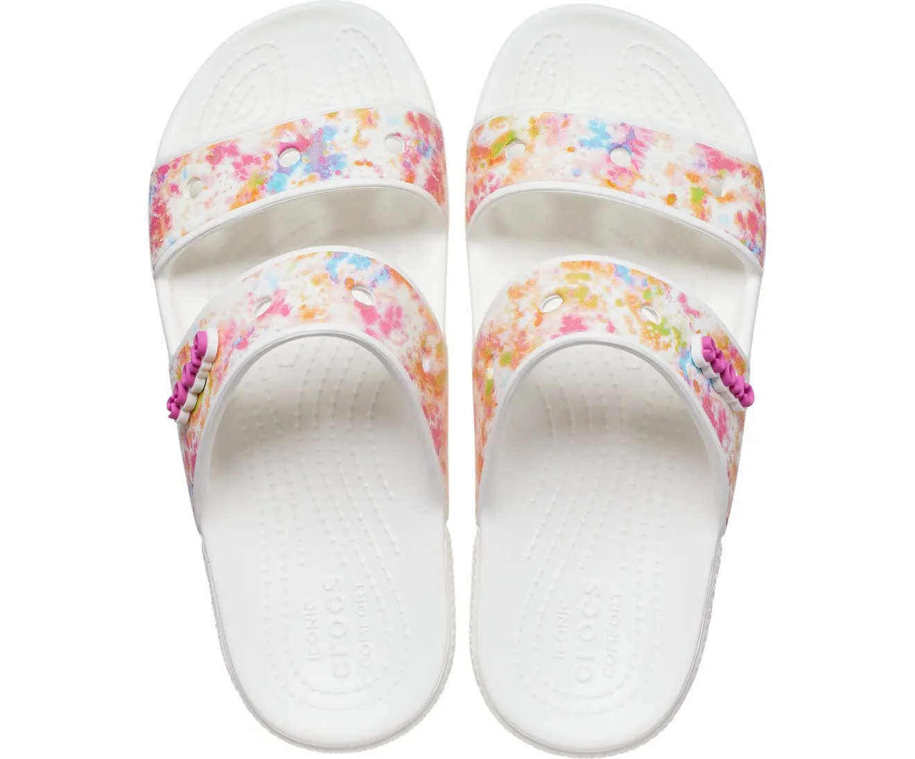 Crocs Classic Tie Dye Graphic Sandal Multi/White 46-47 - immagine 4