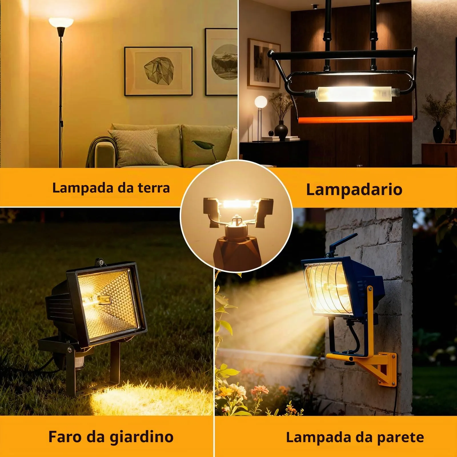 Caldarax Lampadina Alogena R7s 78mm 100W Dimmerabile, 230V, Bianco Caldo 2700K, 1500LM, 6 Pezzi - immagine 6