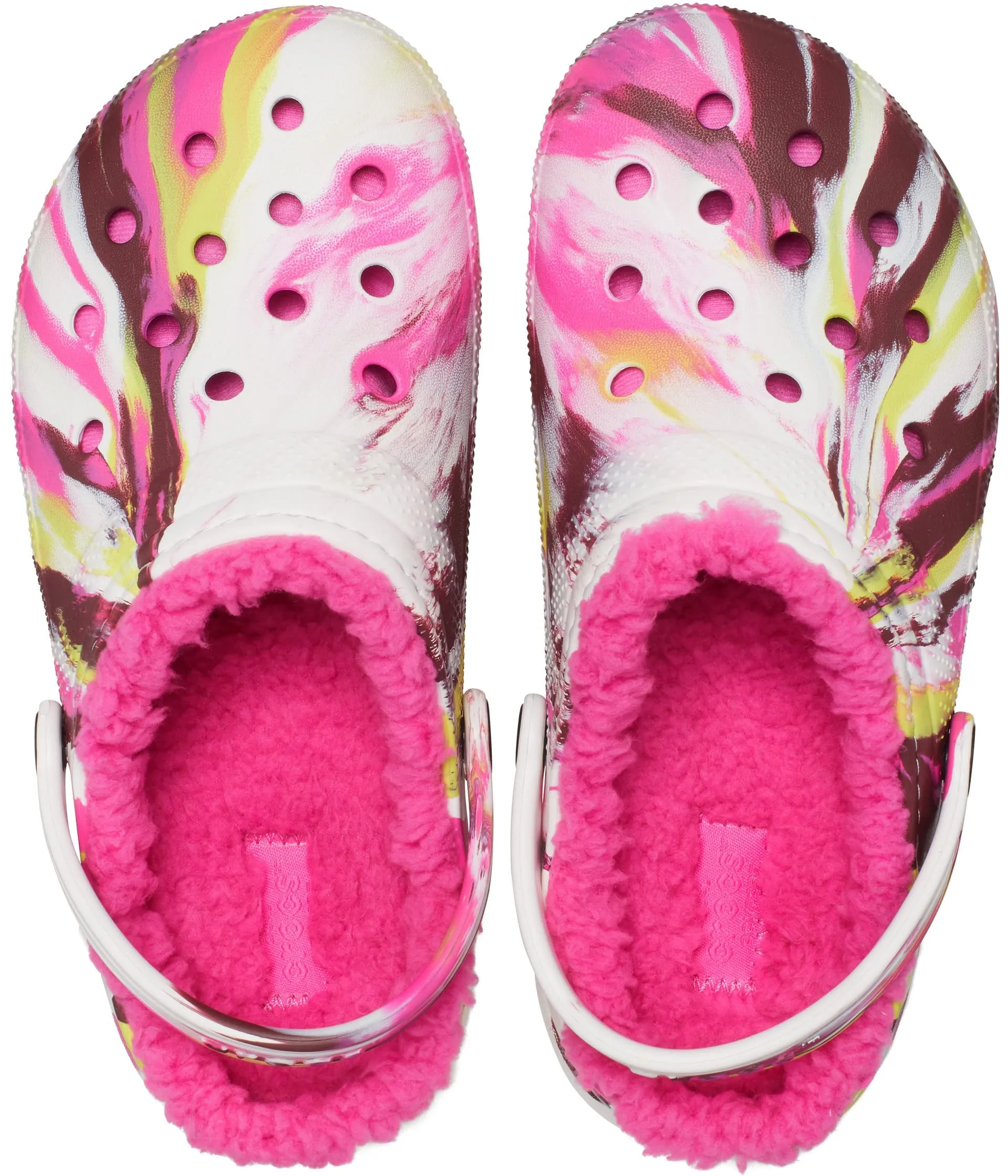 Crocs Classic Lined Marbled Clog Toddler Electric Pink/Multi 19-20 - immagine 3