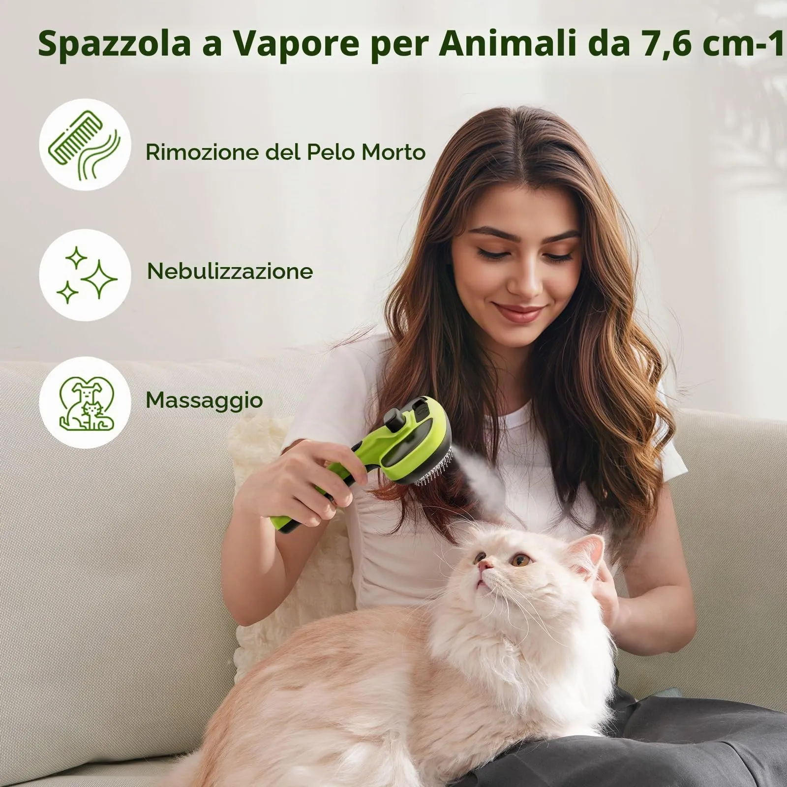 Pecute Cat Steamy Brush with 120ml Essential Oil - immagine 3