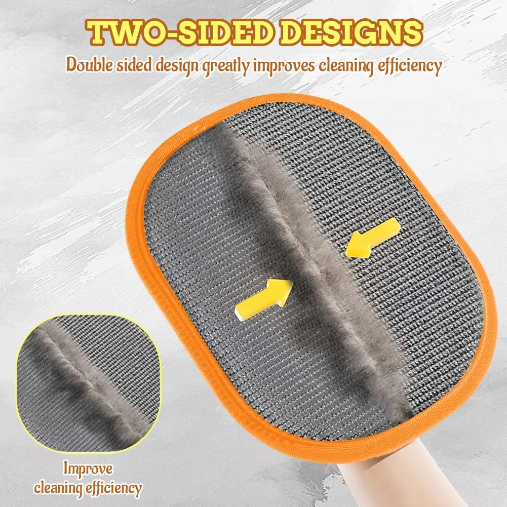 AMFUN Set di 2 Guanti Magnetici per Rimuovere Peli di Gatto e Cane, Arancione - immagine 3