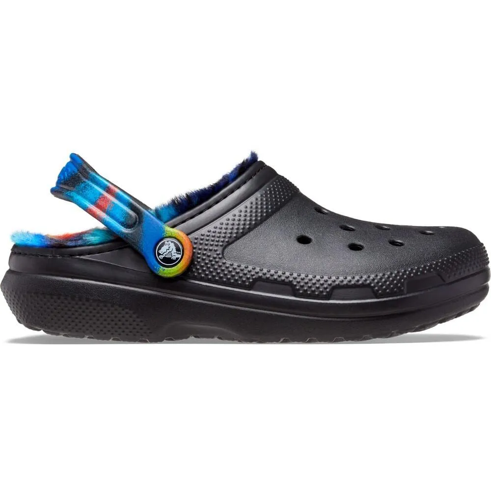 Crocs Zoccoli Classici Foderati per Bambini, Nero/Multicolore, 4 Toddler - immagine 2