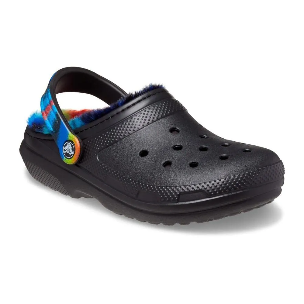 Crocs Zoccoli Classici Foderati per Bambini, Nero/Multicolore, 4 Toddler - immagine 3
