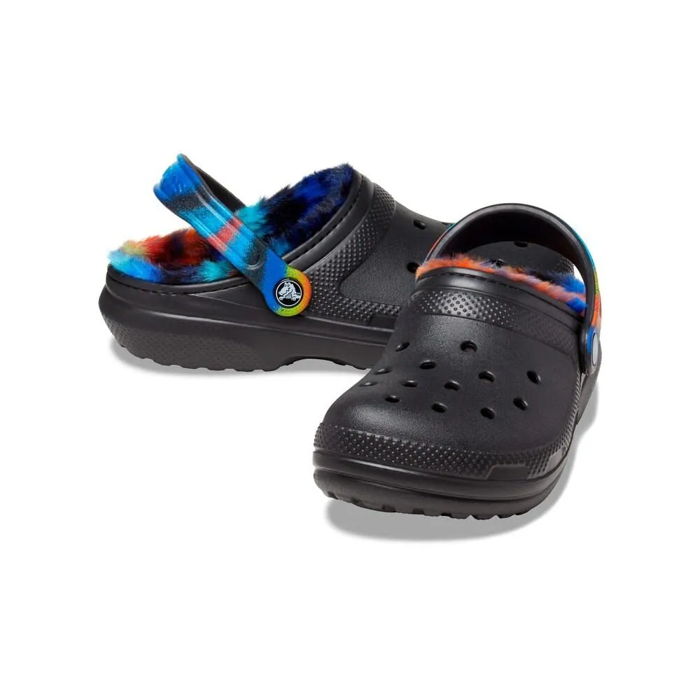 Crocs Zoccoli Classici Foderati per Bambini, Nero/Multicolore, 4 Toddler - immagine 5