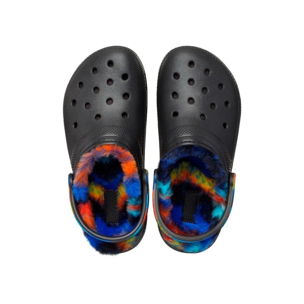 Crocs Zoccoli Classici Foderati per Bambini, Nero/Multicolore, 4 Toddler - immagine 6