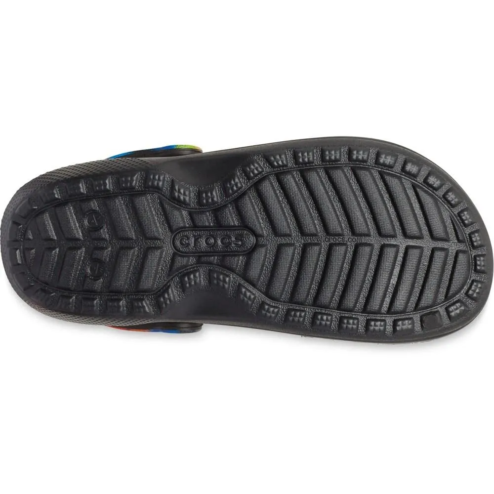 Crocs Zoccoli Classici Foderati per Bambini, Nero/Multicolore, 4 Toddler - immagine 7