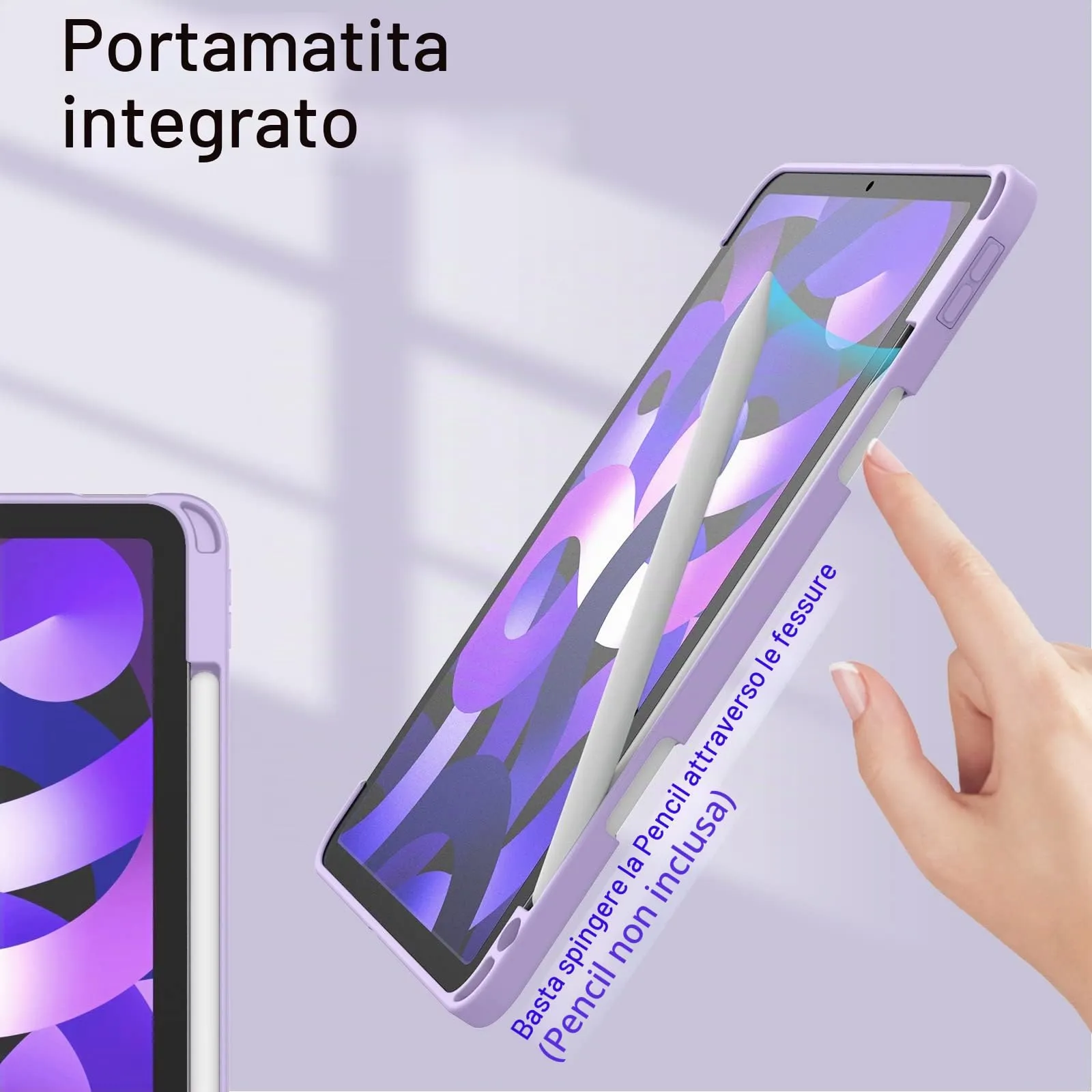 JETech Custodia per iPad Air 11" M4/M3/M2 & Air 5/4, Viola Chiaro - immagine 5