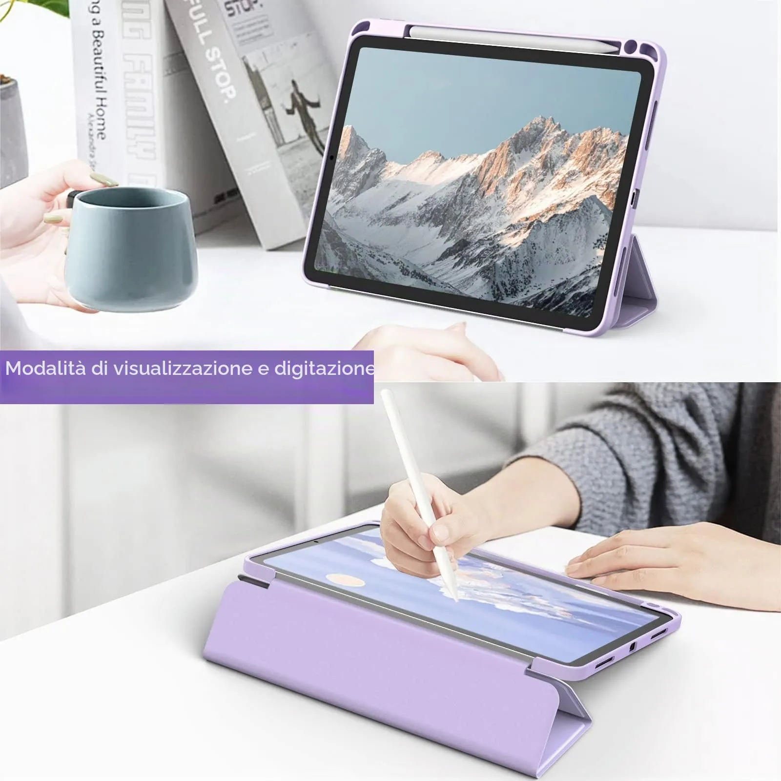 JETech Custodia per iPad Air 11" M4/M3/M2 & Air 5/4, Viola Chiaro - immagine 7