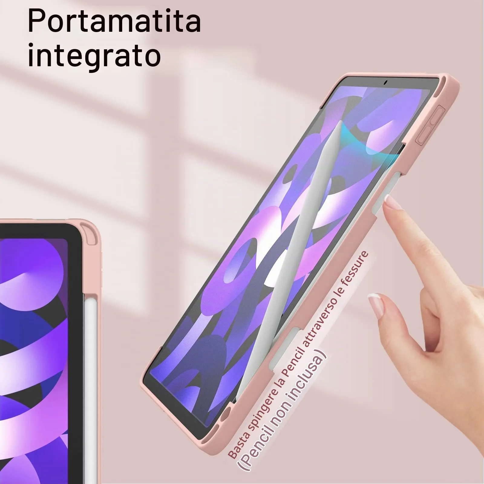 JETech Custodia per iPad Air 11" M4/M3/M2 & Air 5/4, Oro Rosa - immagine 5