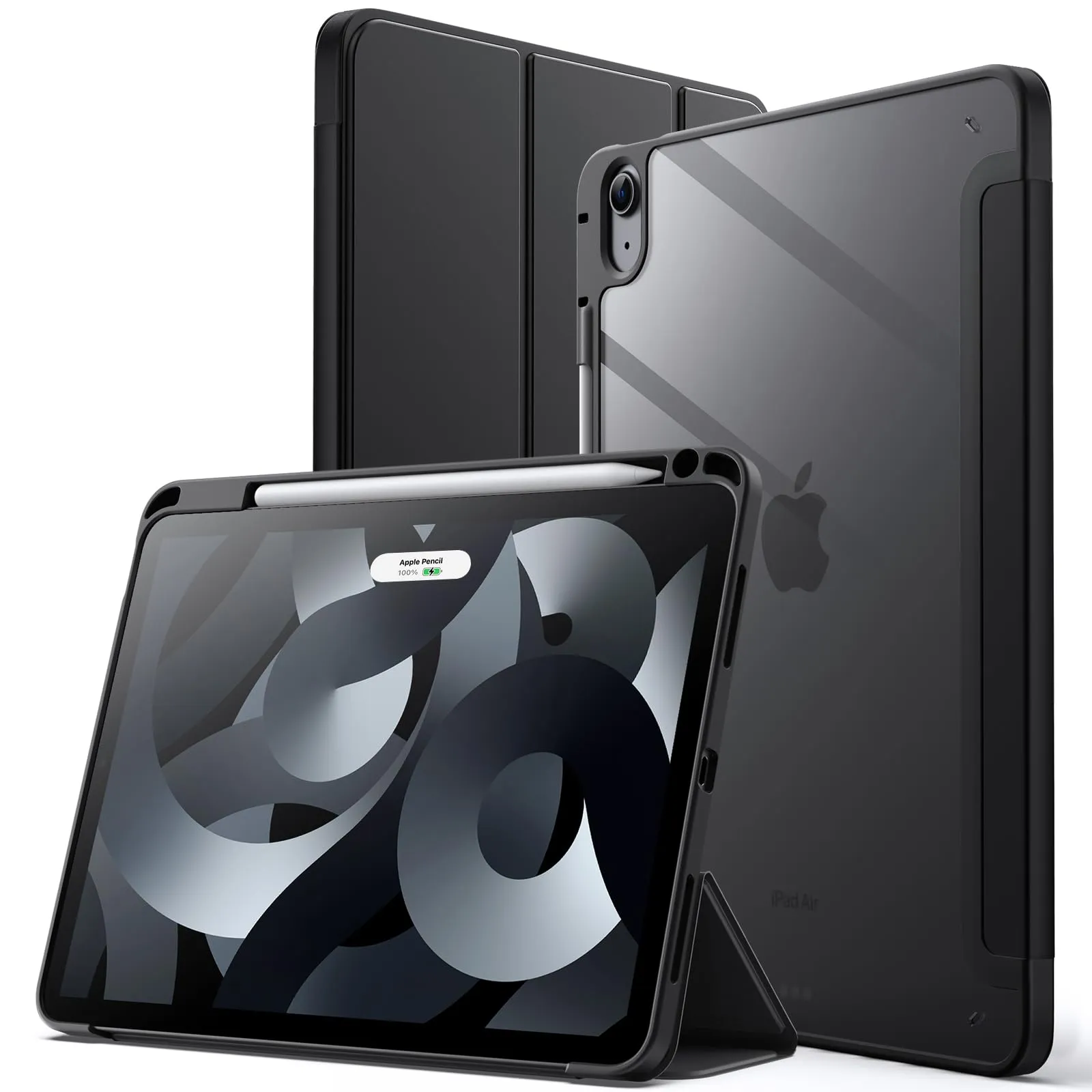 JETech Custodia per iPad Air 11" (M4/M3/M2) & Air 5/4 (10.9"), Nero - immagine 1