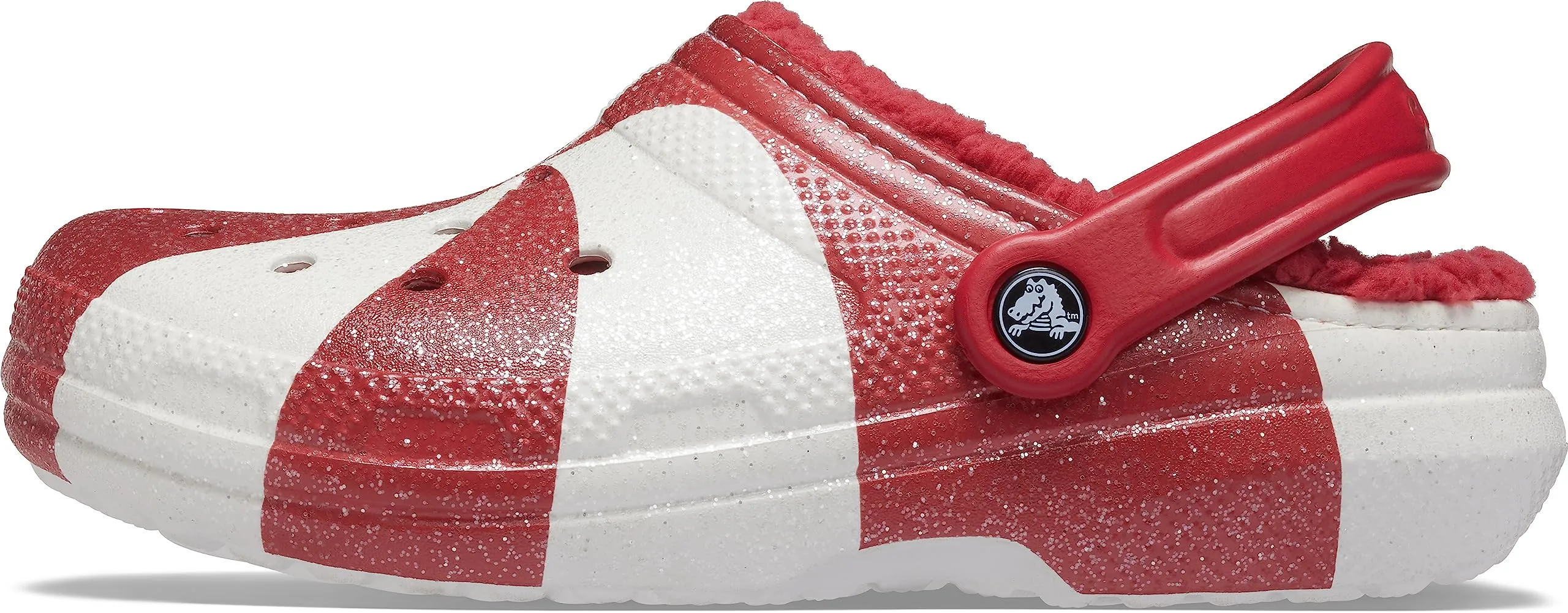Crocs Zoccoli Foderati Classici Unisex, Bianco/Rosso - immagine 1