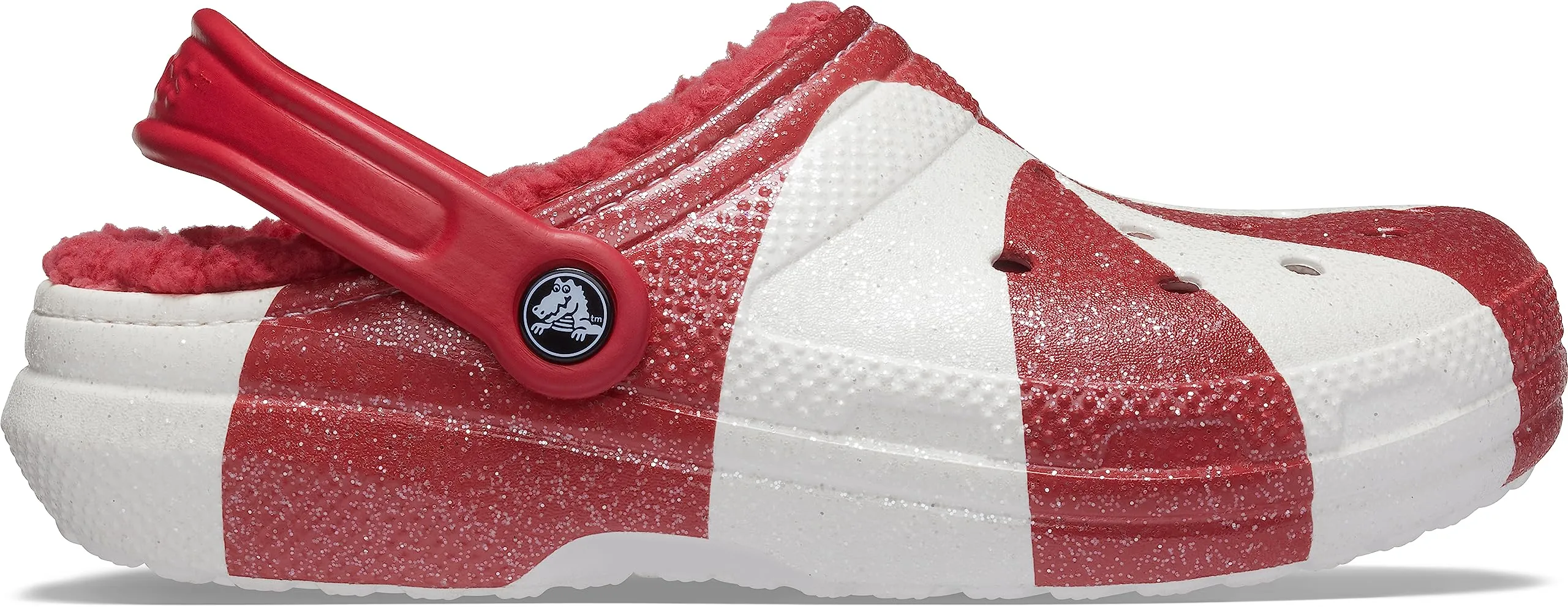 Crocs Zoccoli Foderati Classici Unisex, Bianco/Rosso - immagine 5