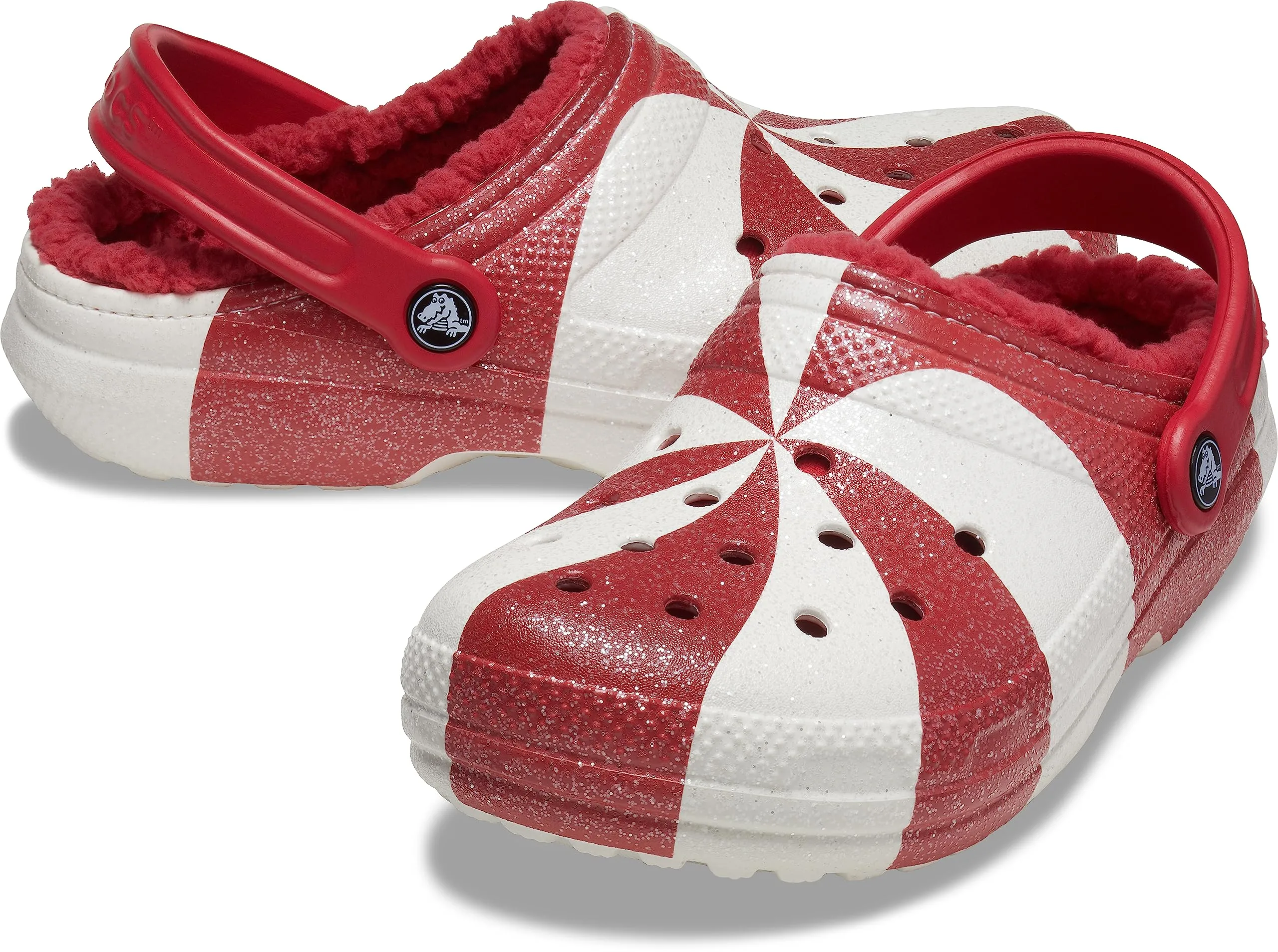 Crocs Zoccoli Foderati Classici Unisex, Bianco/Rosso - immagine 6