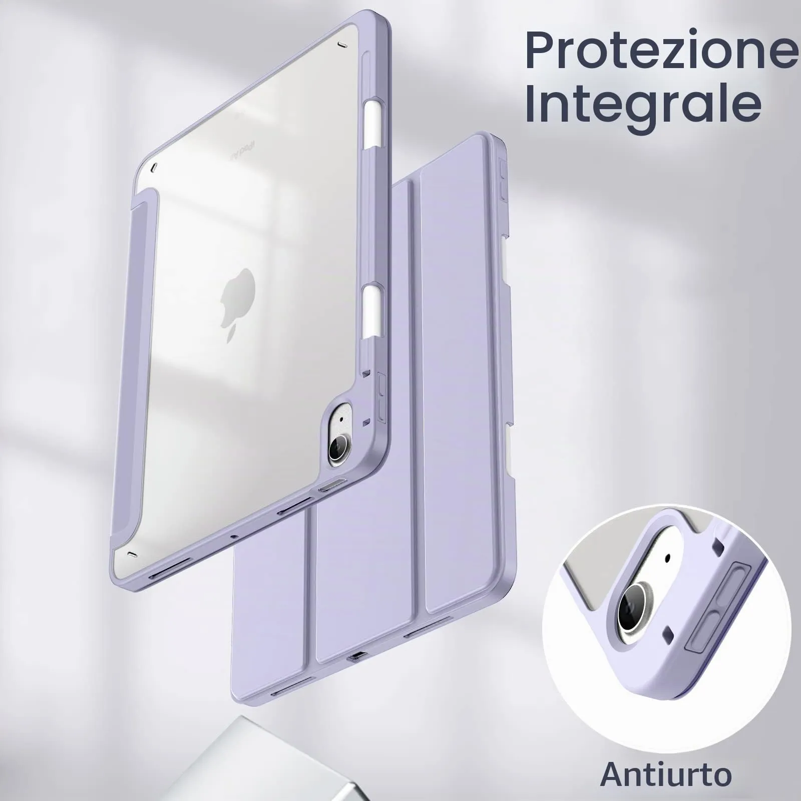 JETech Custodia per iPad Air 11" M4/M3/M2 & Air 5/4, Lilla - immagine 4