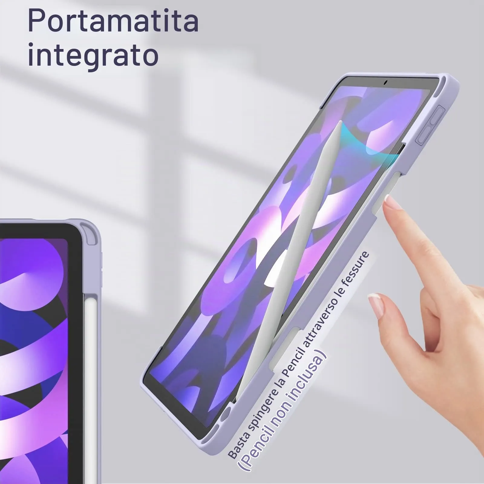 JETech Custodia per iPad Air 11" M4/M3/M2 & Air 5/4, Lilla - immagine 5