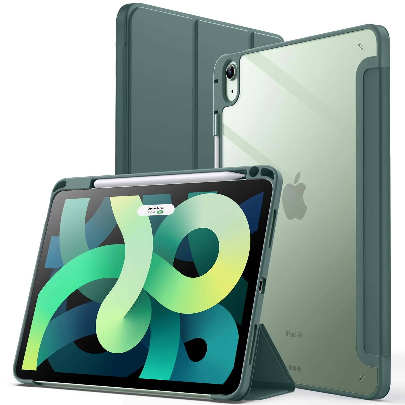 JETech Custodia per iPad Air 11" M4/M3/M2 & Air 5/4, Verde Nebbioso - immagine 1
