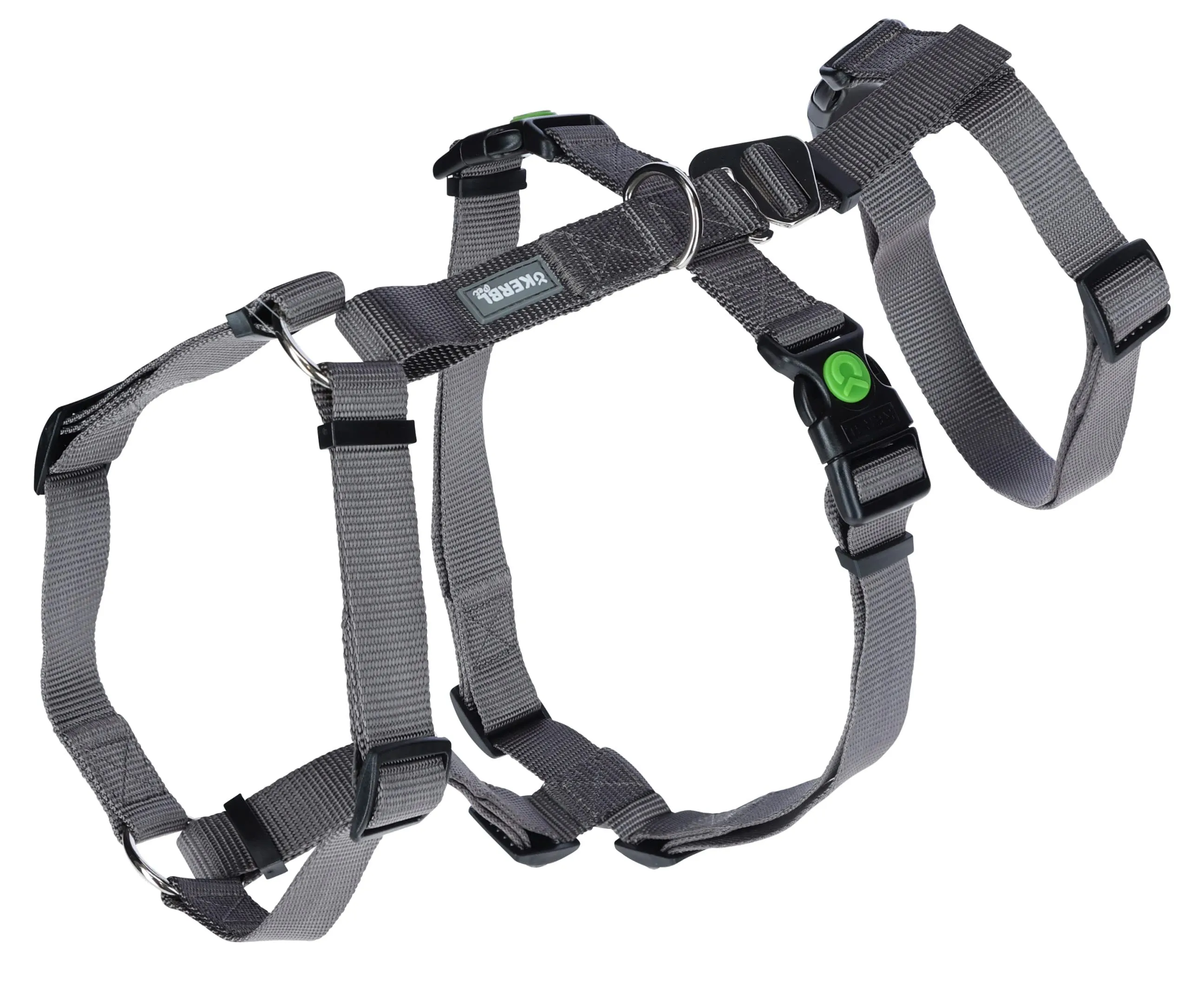 Kerbl Pet Pettorina Antipanico Miami, Grigia, Circonferenza Collo 48-64 cm, Larghezza Cinghia 25 mm - immagine 1