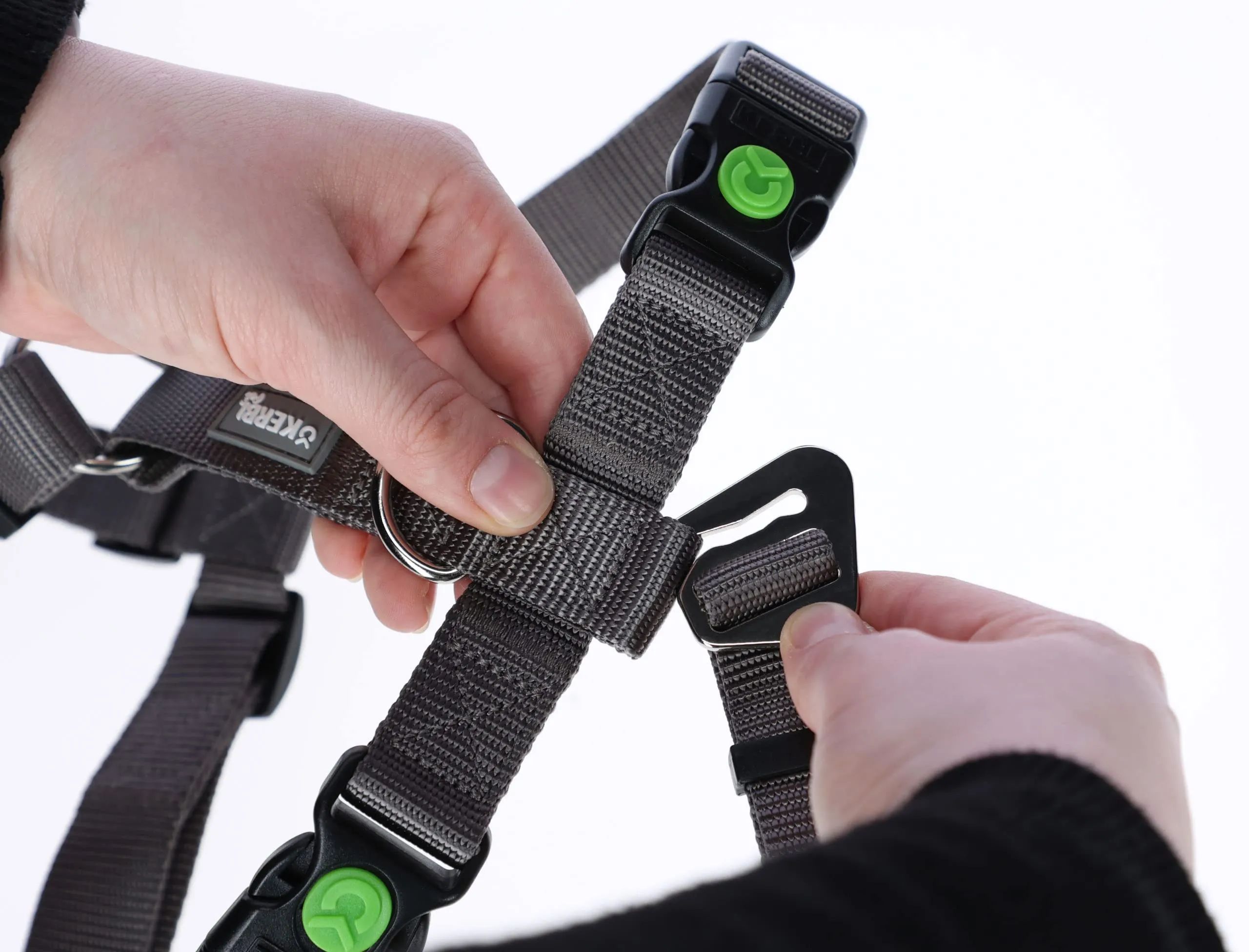 Kerbl Pet Pettorina Antipanico Miami, Grigia, Circonferenza Collo 48-64 cm, Larghezza Cinghia 25 mm - immagine 2