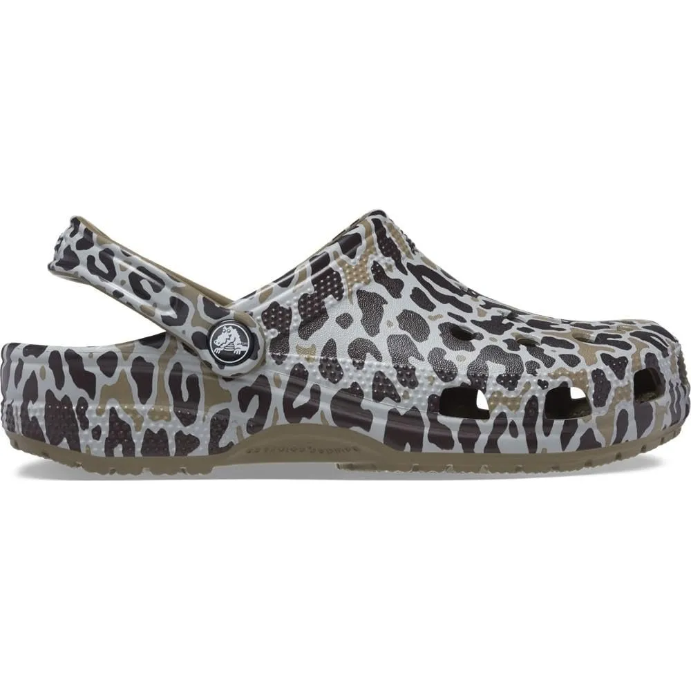 Crocs Zoccoli Classici Stampa Animalier Unisex-Adulto, Cachi/Leopardo, 35.5/37 EU - immagine 2