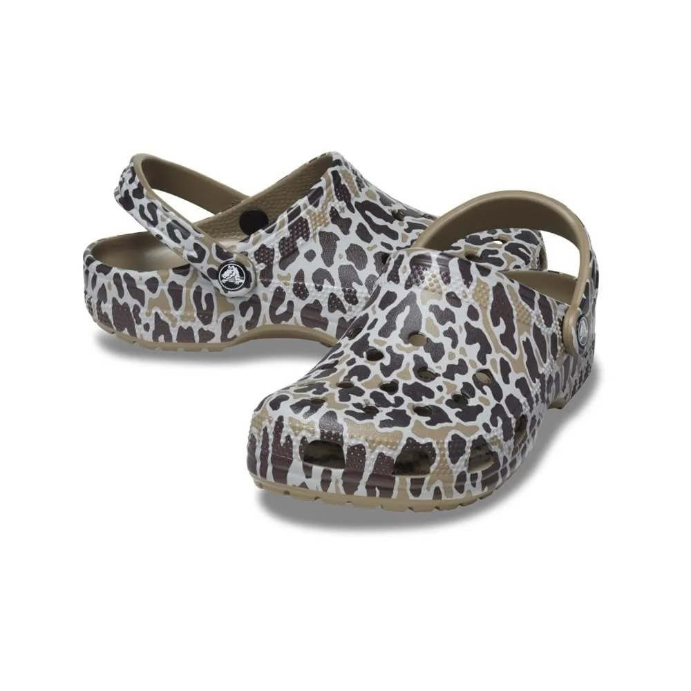 Crocs Zoccoli Classici Stampa Animalier Unisex-Adulto, Cachi/Leopardo, 35.5/37 EU - immagine 5