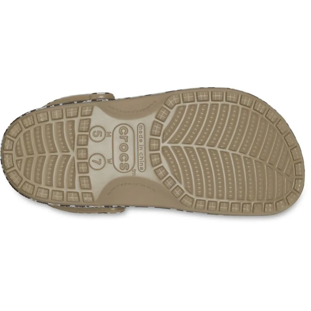 Crocs Zoccoli Classici Stampa Animalier Unisex-Adulto, Cachi/Leopardo, 35.5/37 EU - immagine 7