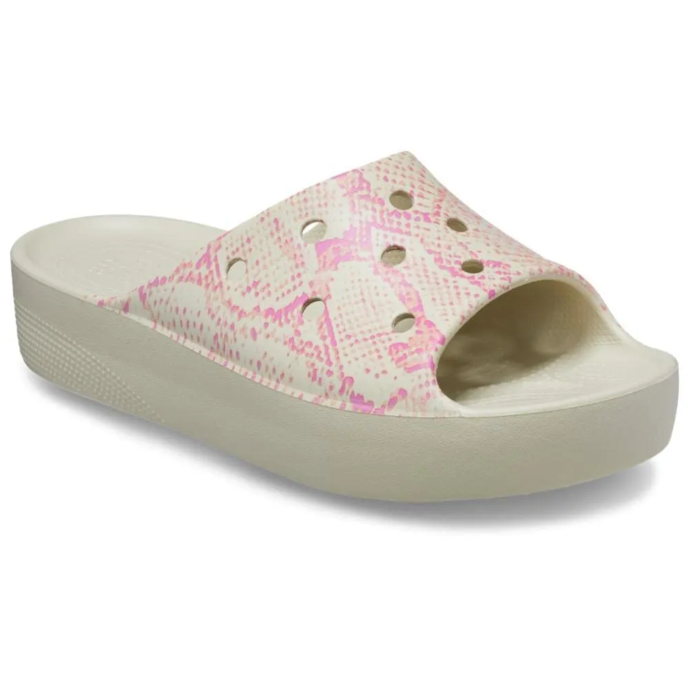 Crocs Donna Classic Platform Slide Ciabatta, Bone/Multi, 39/40 EU - immagine 5