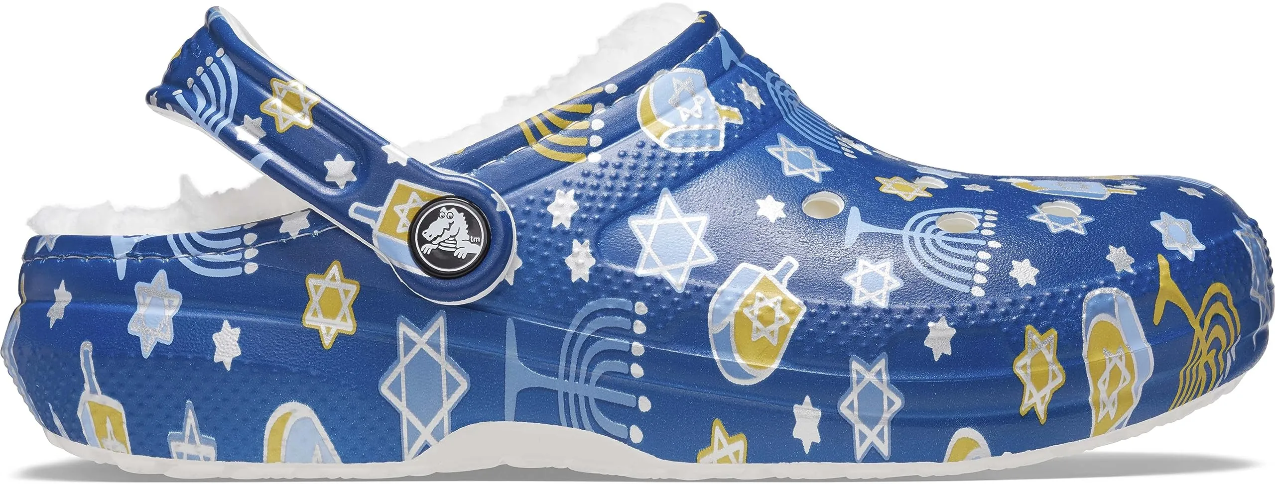 Crocs Zoccoli Adulto Unisex Modello Classico con Fodera per le Festività - Hanukkah - immagine 5