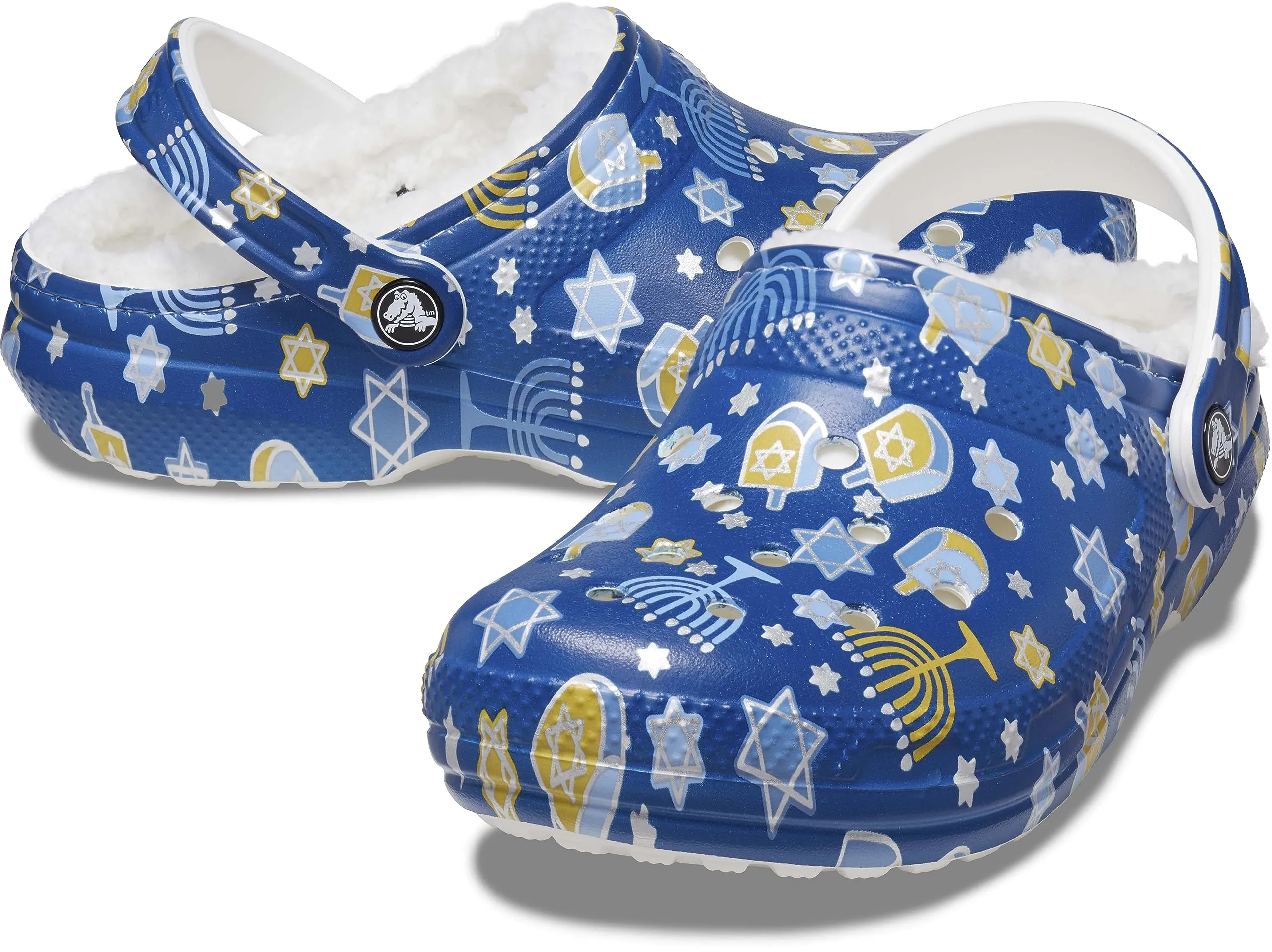 Crocs Zoccoli Adulto Unisex Modello Classico con Fodera per le Festività - Hanukkah - immagine 6