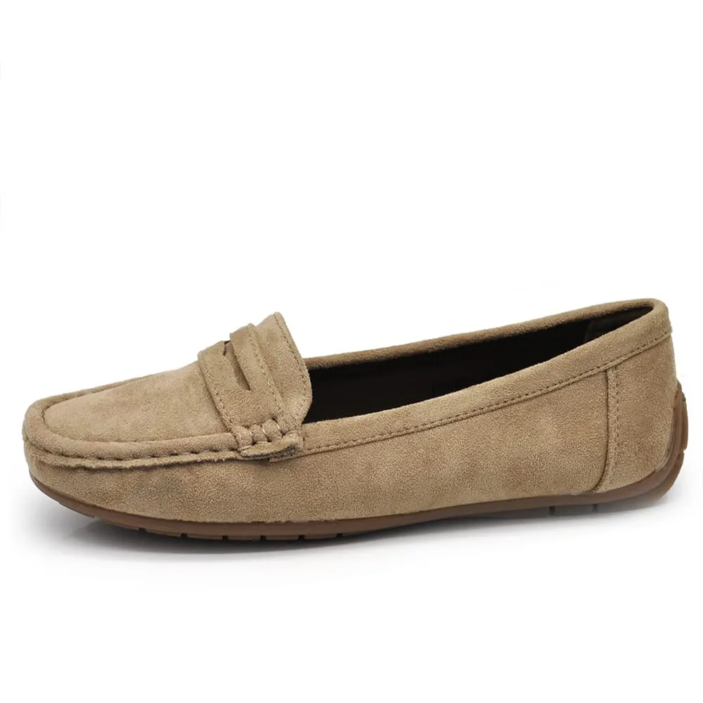 IF Mocassini Slip On Loafers Donna in Camoscio con Strass FT245 Verde N.36 - immagine 3