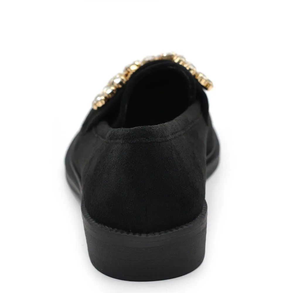 IF Mocassini Slip On Loafers Donna con Strass in Camoscio 2625 Fuxia N.39 - immagine 5