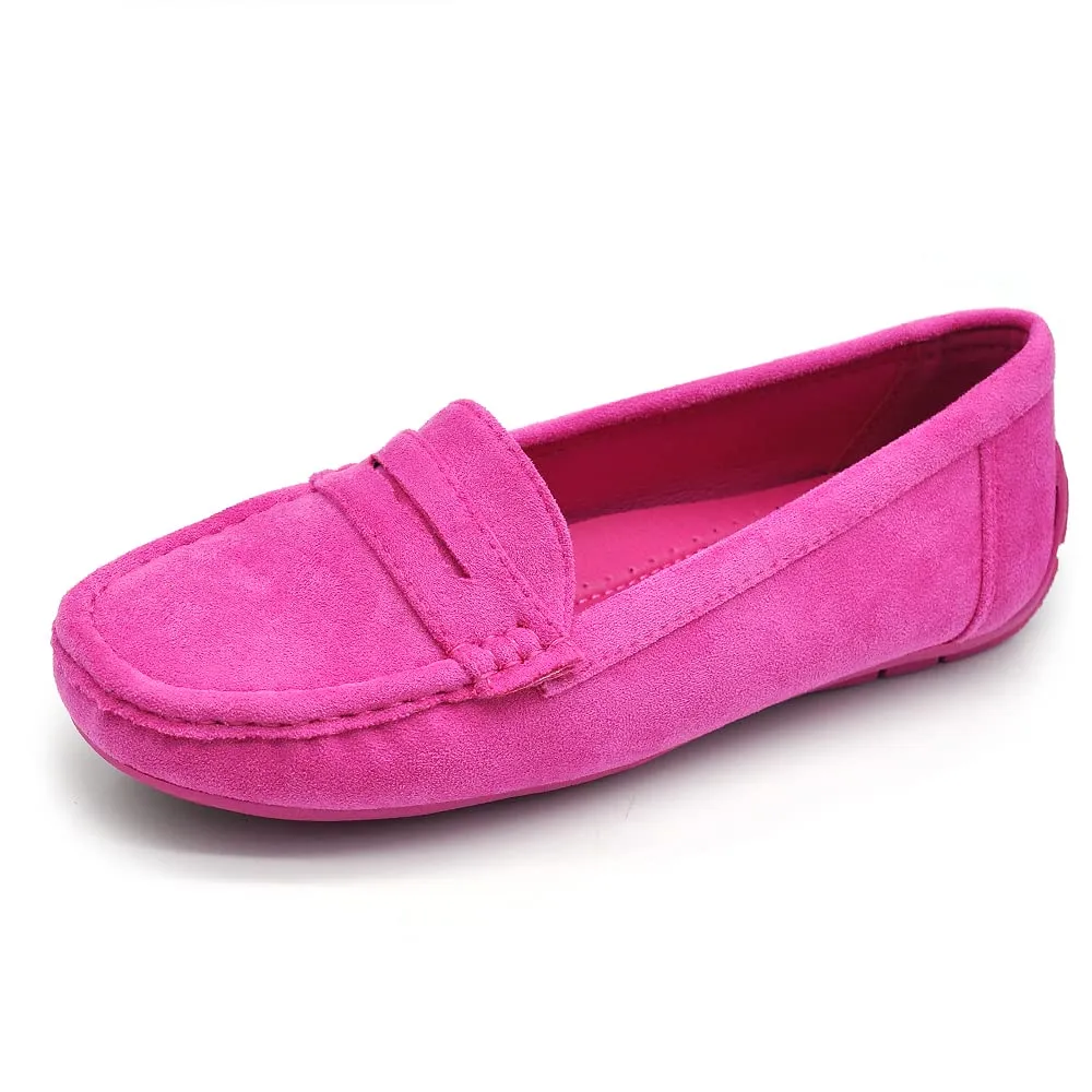 IF Mocassini Donna in Camoscio Sintetico Slip On FT245 Fuxia 37 - immagine 1