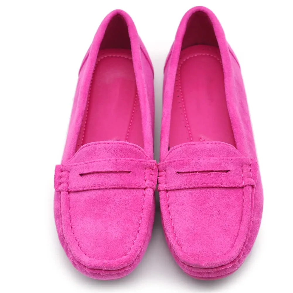 IF Mocassini Donna in Camoscio Sintetico Slip On FT245 Fuxia 37 - immagine 3