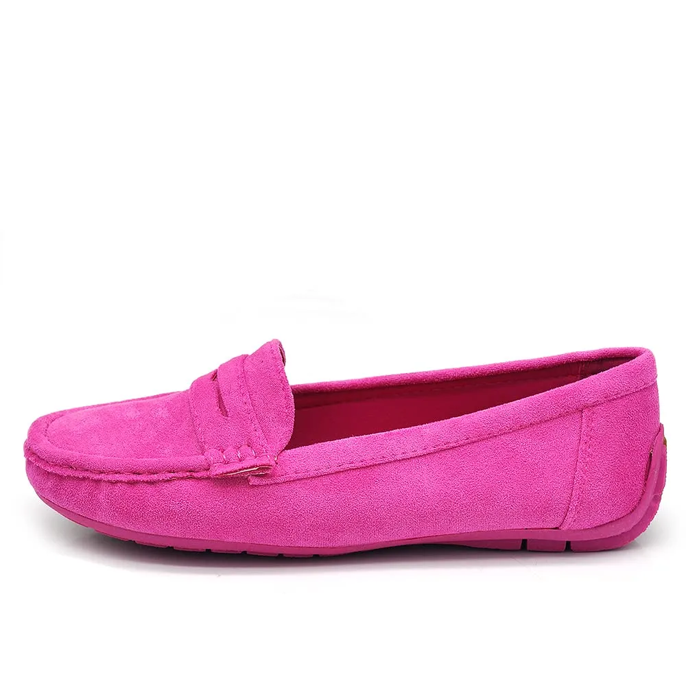 IF Mocassini Donna in Camoscio Sintetico Slip On FT245 Fuxia 37 - immagine 4