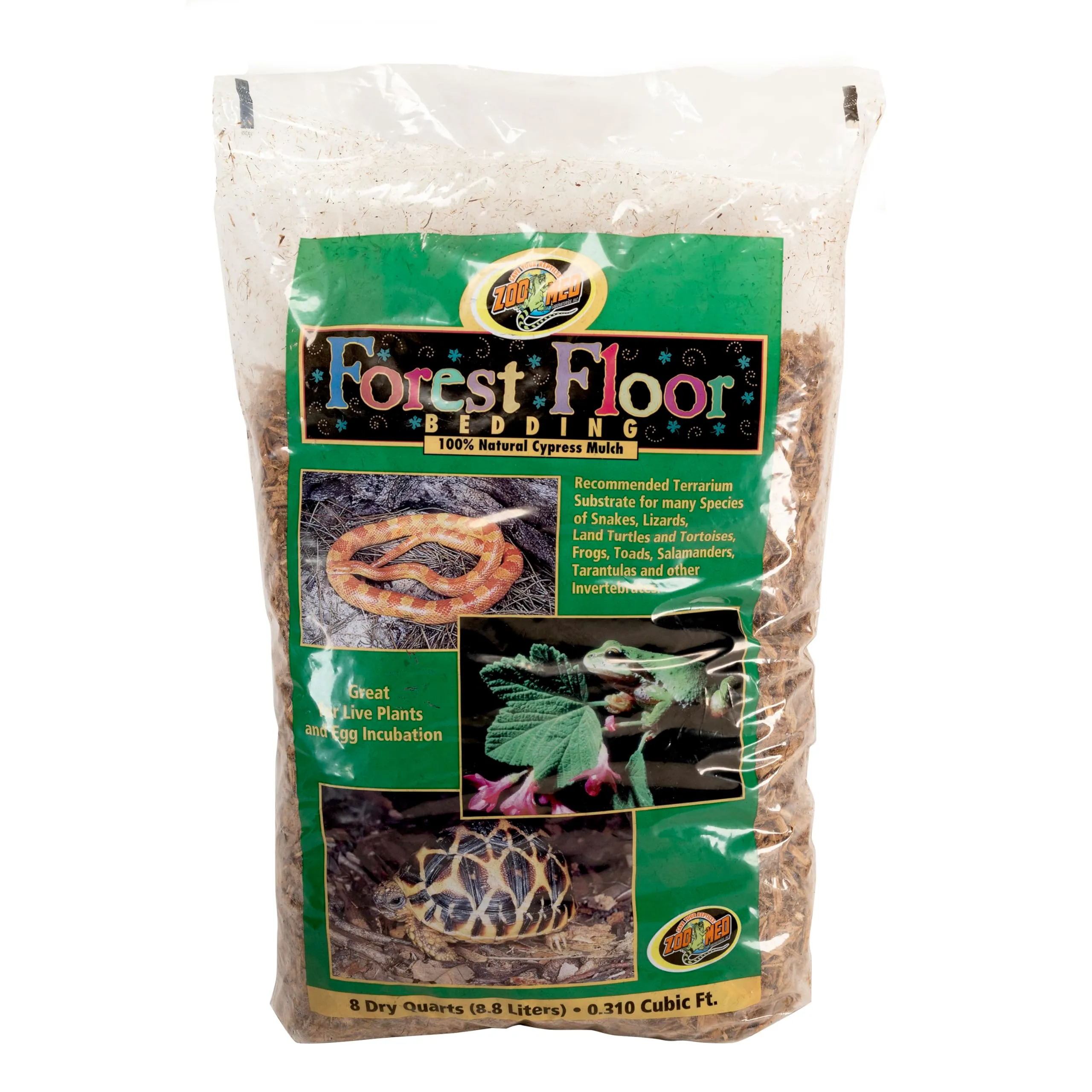 Zoo Med Forest Floor Substrato Naturale in Legno di Cipresso per Rettili e Tartarughe di Terra, 8,8 Litri - immagine 1
