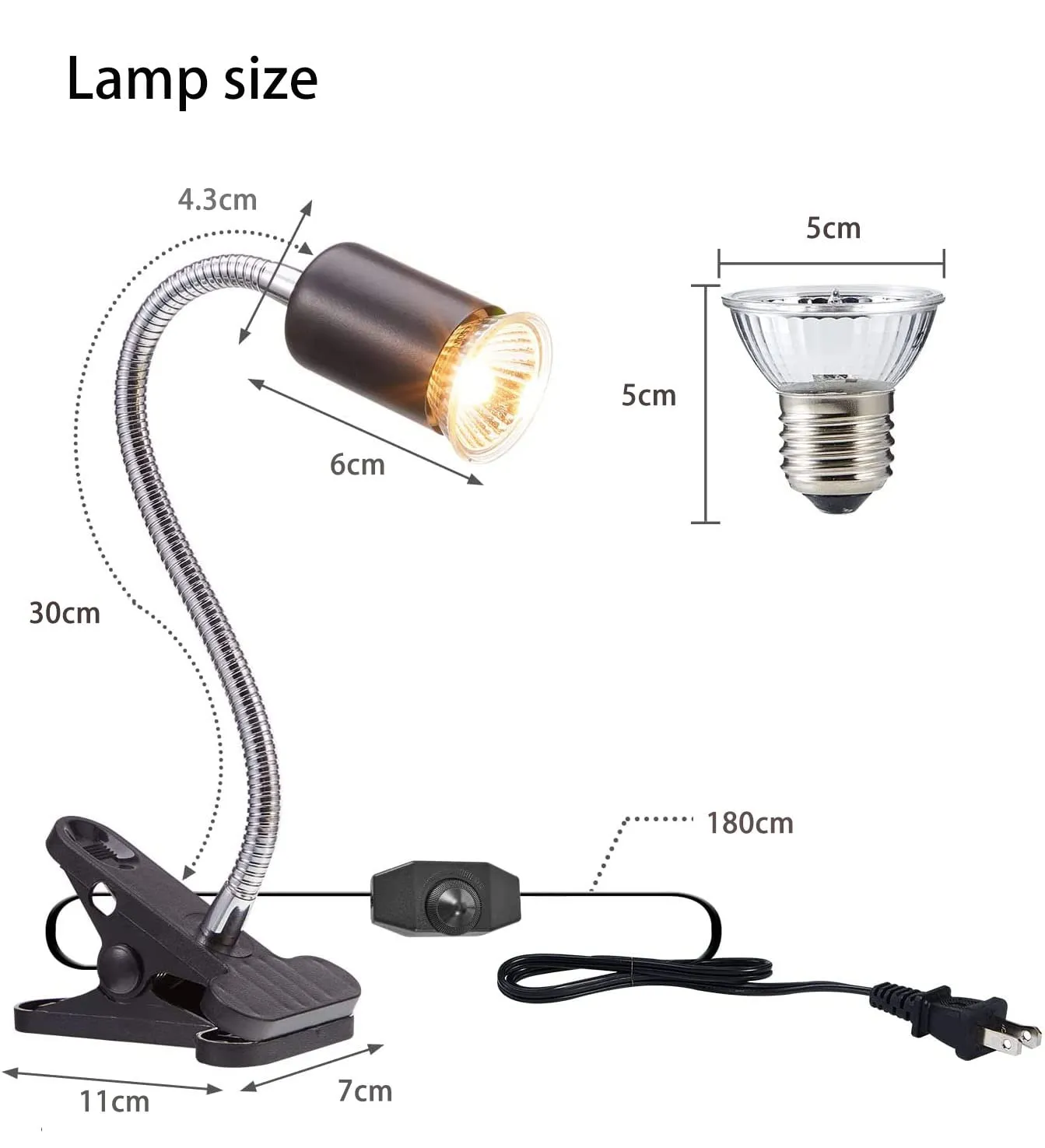 ROXIIFEE Lampada Riscaldante UVA UVB per Tartarughe, Rettili e Anfibi, E27 25W/50W, per Acquario e Terrario - immagine 4
