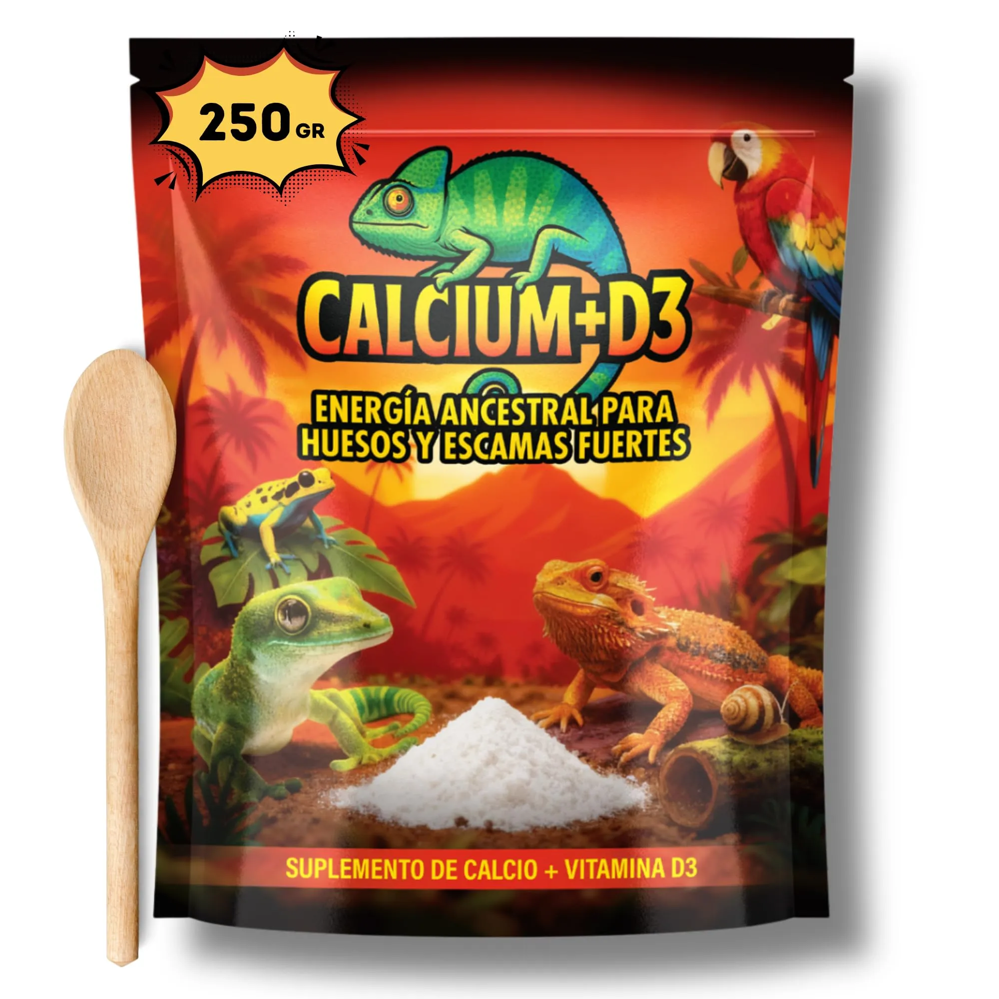 Alejandro Fuentes AF Calcio Tartaruga di Terra e Rettili con Vitamina D3, 250g - immagine 1