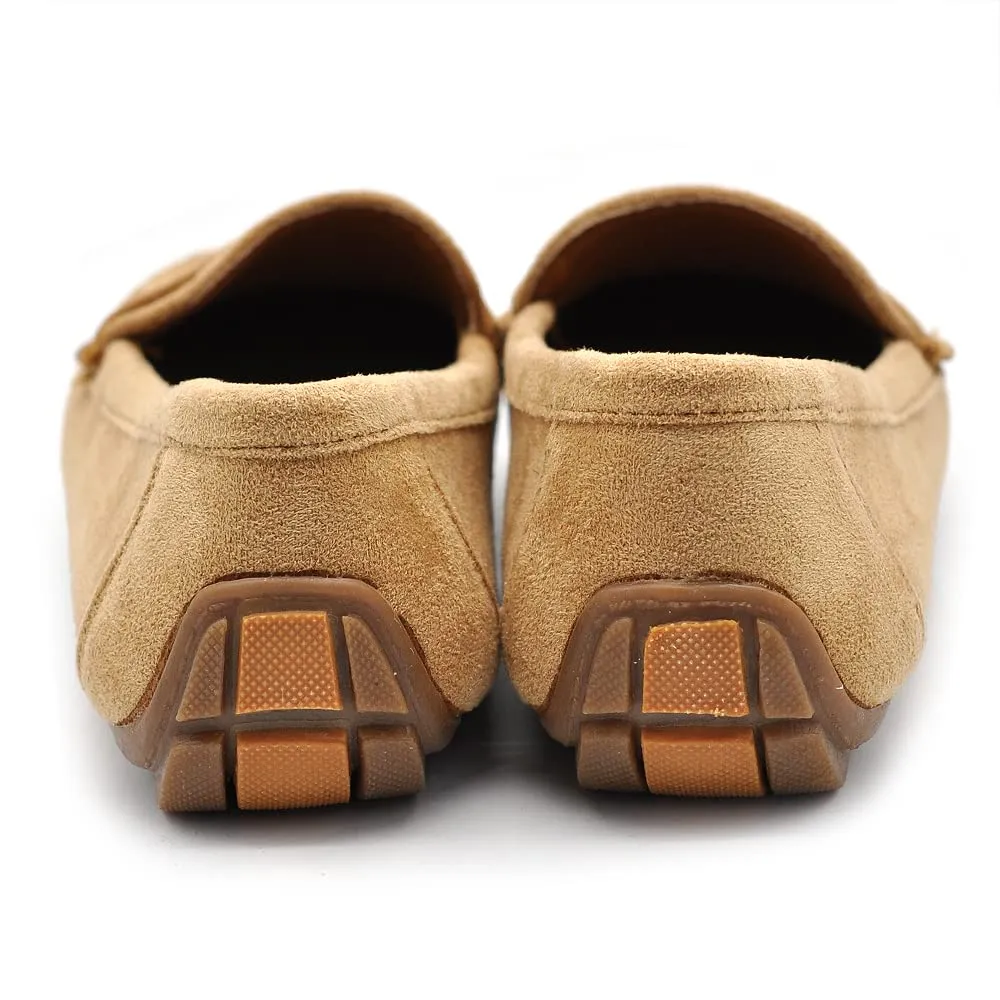 IF Mocassini Slip On Loafers Donna in Camoscio con Strass FT245 Camel N.37 - immagine 4