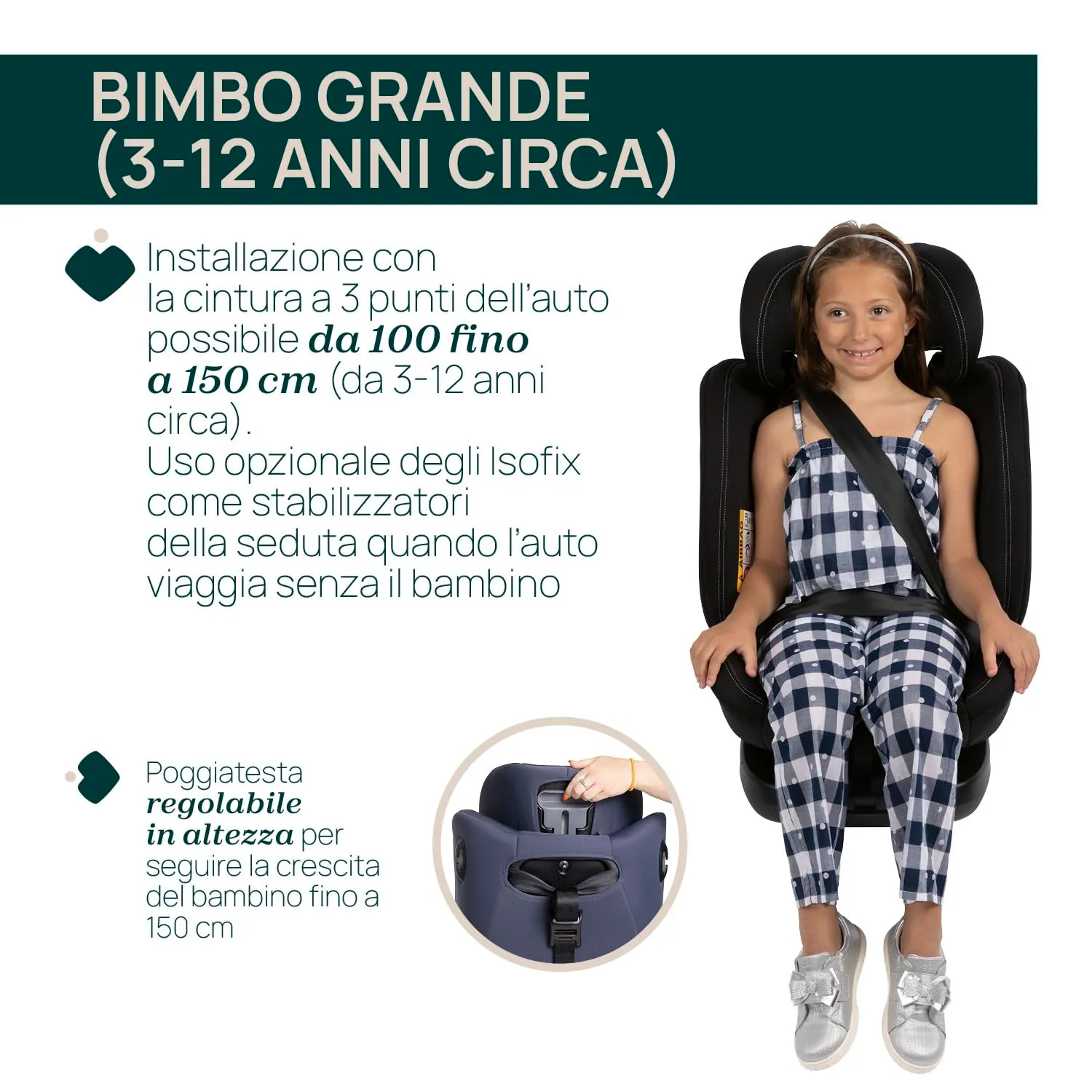 Chicco Unico Evo I-Size Seggiolino Auto 0-36 kg, ECE R129/03, Isofix Girevole 360°, Gruppo 0+/1/2/3, 0-12 Anni - immagine 8