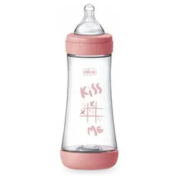 Chicco Perfect 5 Biberon Anticolica 300 ml, Flusso Veloce 4 Mesi+, Rosa - immagine 1