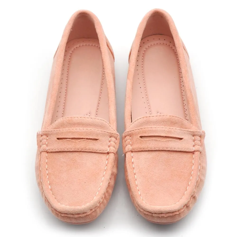 IF Mocassini Slip On Loafers Donna in Camoscio con Strass Rosa Salmone FT245 N.36 - immagine 2
